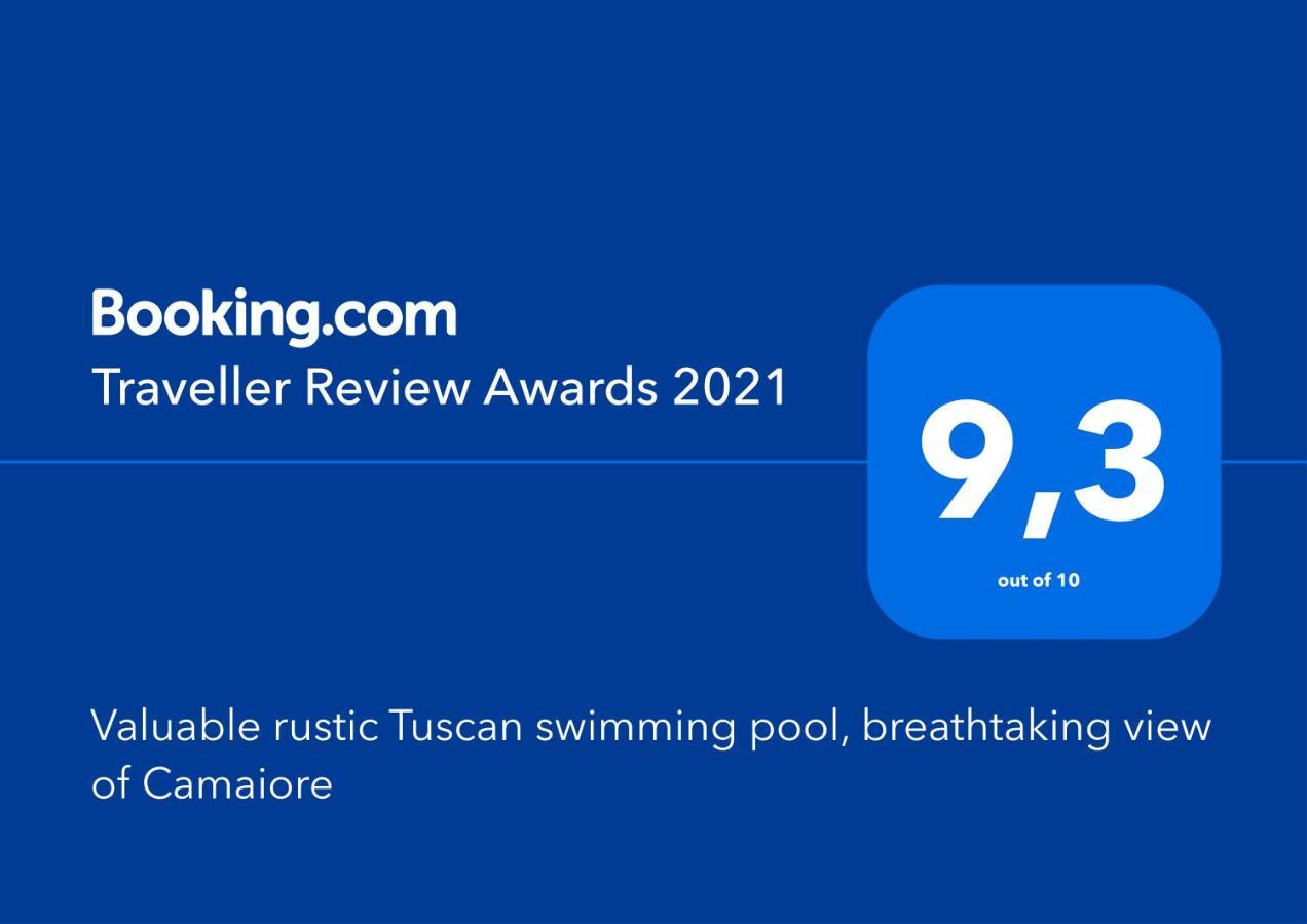 Valuable Rustic Tuscan Swimming Pool, Breathtaking View Of Camaiore Exterior photo